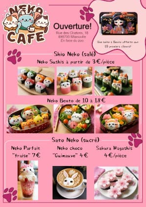 Menu de restaurant généré par IA